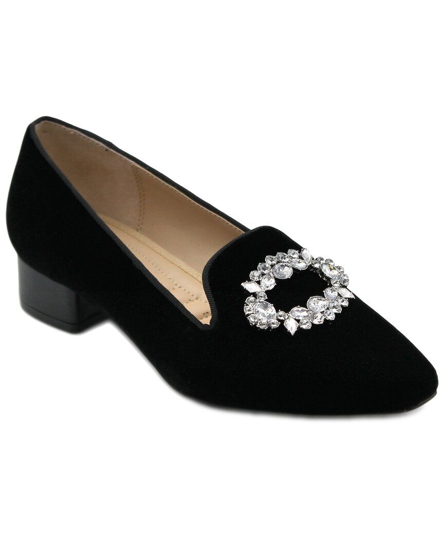 Adrienne Vittadini Valo-1 Velvet Loafer In Black
