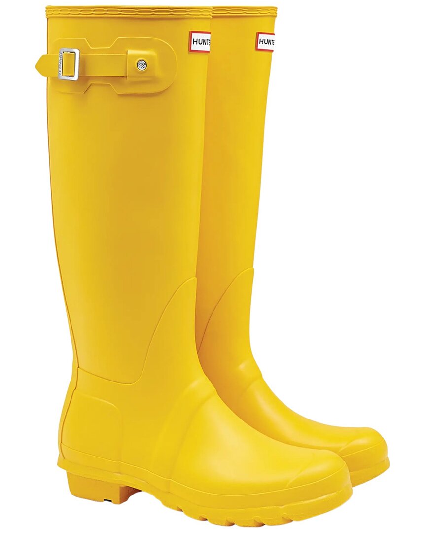 Hunter Original Tall Rubber Rain Boots In Yellow