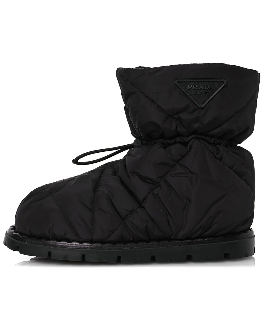 Prada Nylon Piuma Triangle Logo Padded Drawcord 20mm Snow Boot (authentic Pre-  Loved)