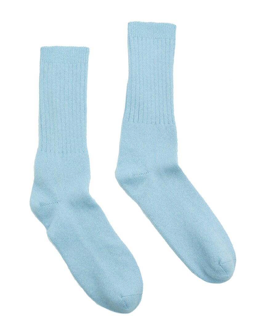 Portolano Cashmere Blend Unisex Socks In Blue
