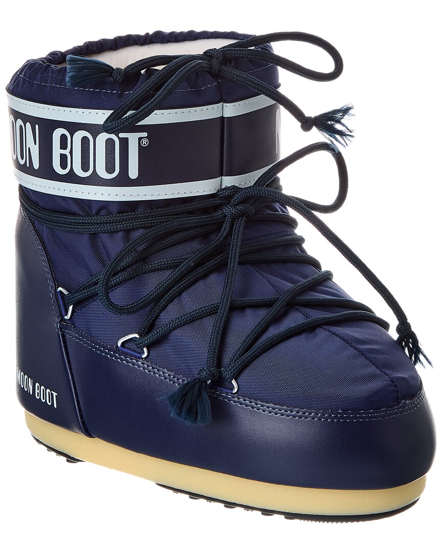 Moon Boot Navy Blue Icon Logo Boots In Blue
