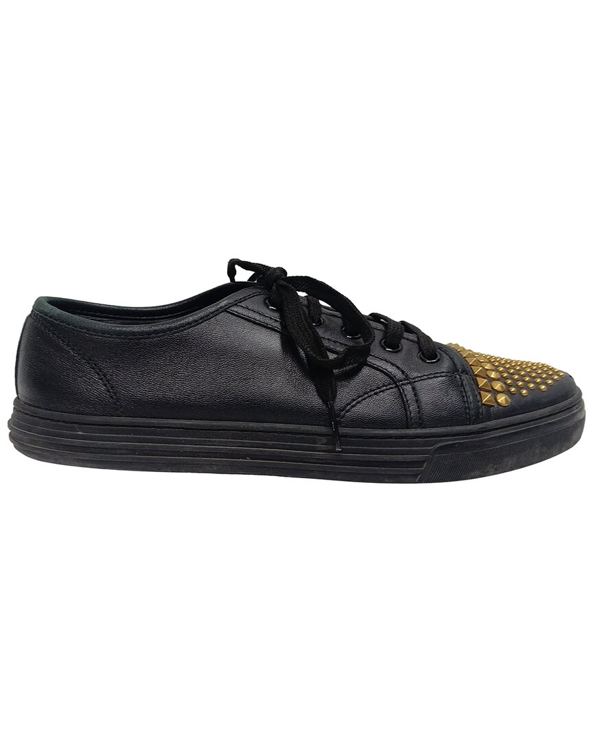 Gucci Women's Leather California Studded Low-top Sneaker (authentic Pre-loved) In Black