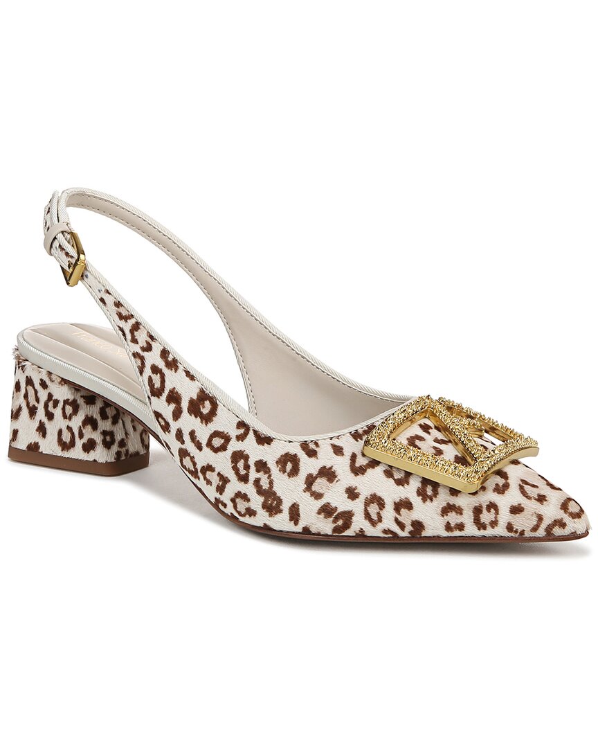 Franco Sarto L-racer5 Leather Slingback In Animal Print