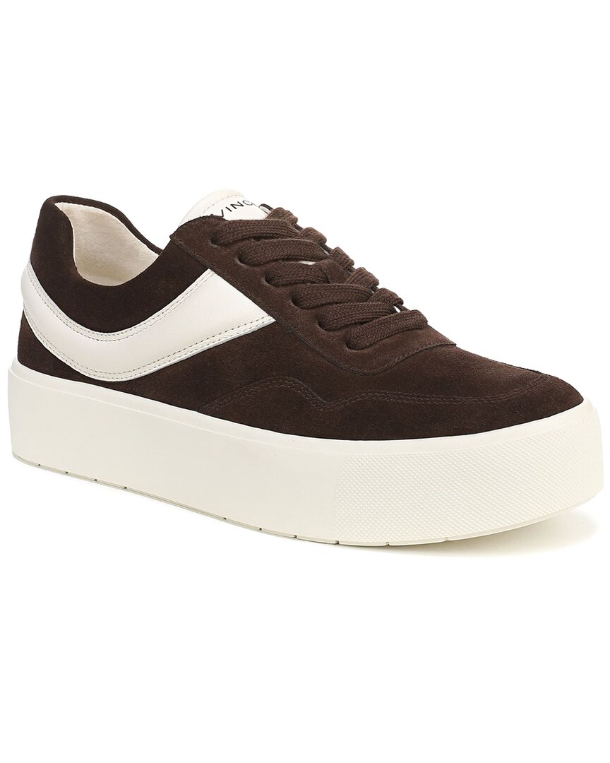 Vince Benfield Court Suede Sneaker In Brown