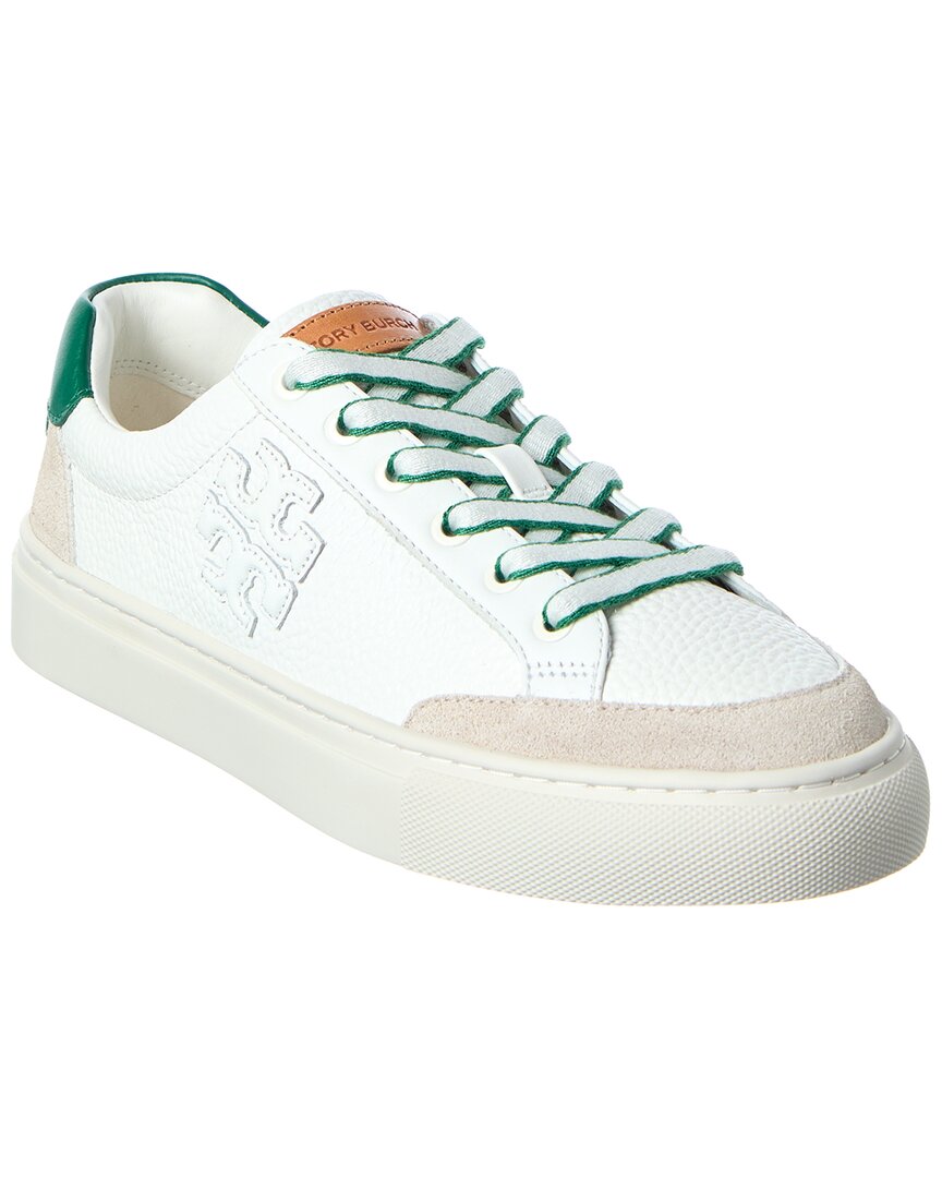 Tory Burch Colorblocked Leather Sneaker In Green