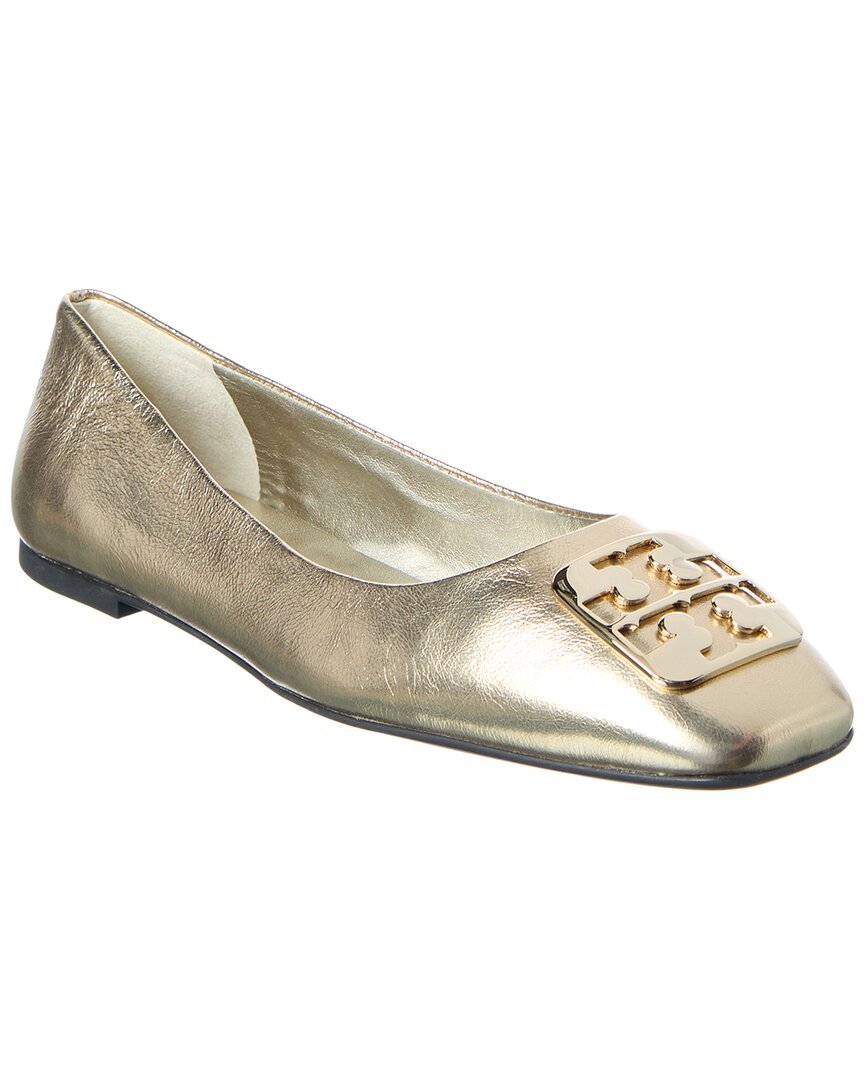 Tory Burch Georgia Leather Ballet Flat In Gold