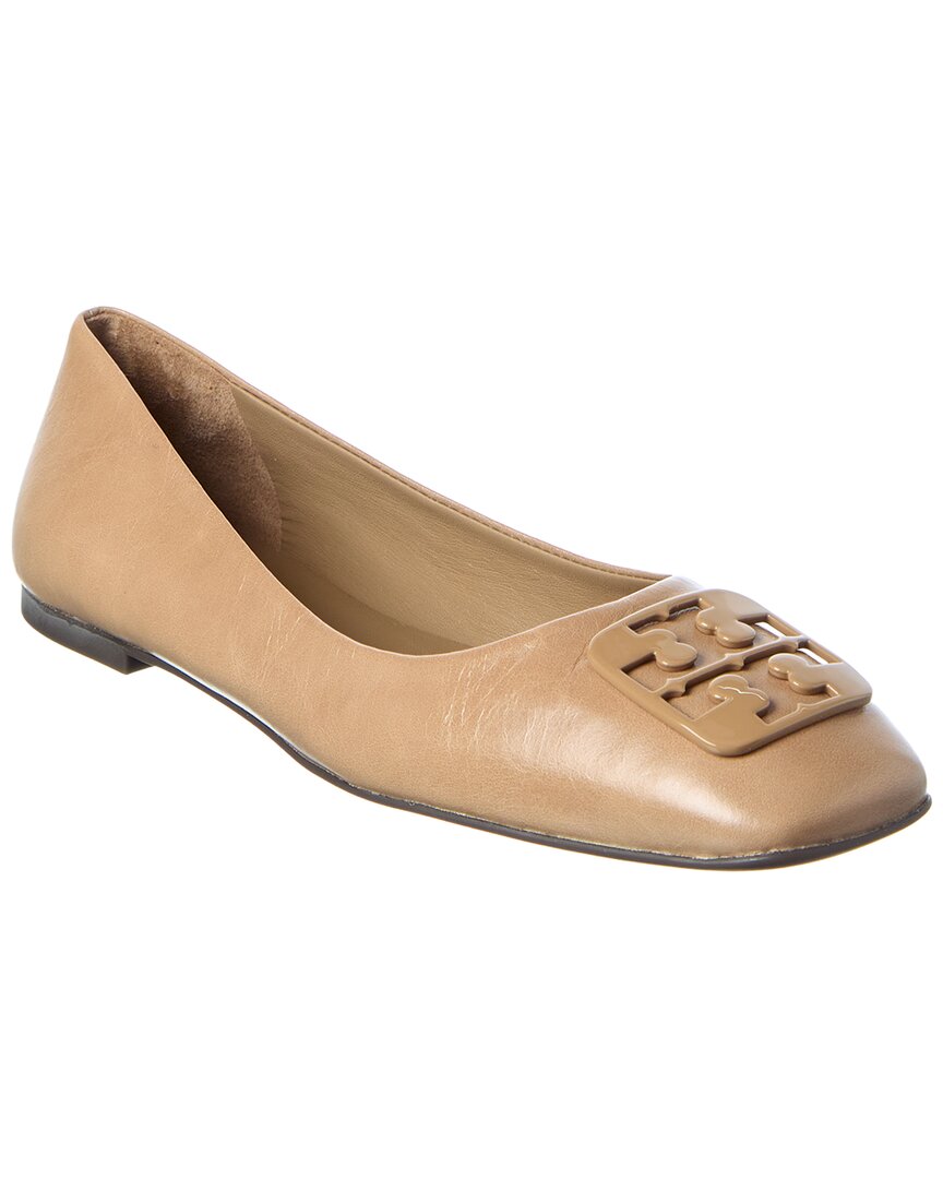 Tory Burch Georgia Leather Ballet Flat In Brown
