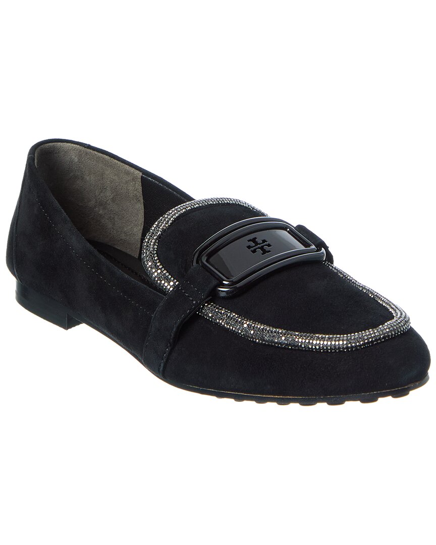 Tory Burch Georgia Suede Loafer In Black