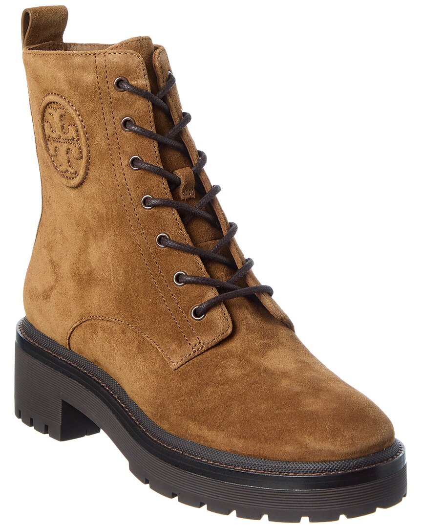Tory Burch Miller Lug Sole Suede Bootie In Multi