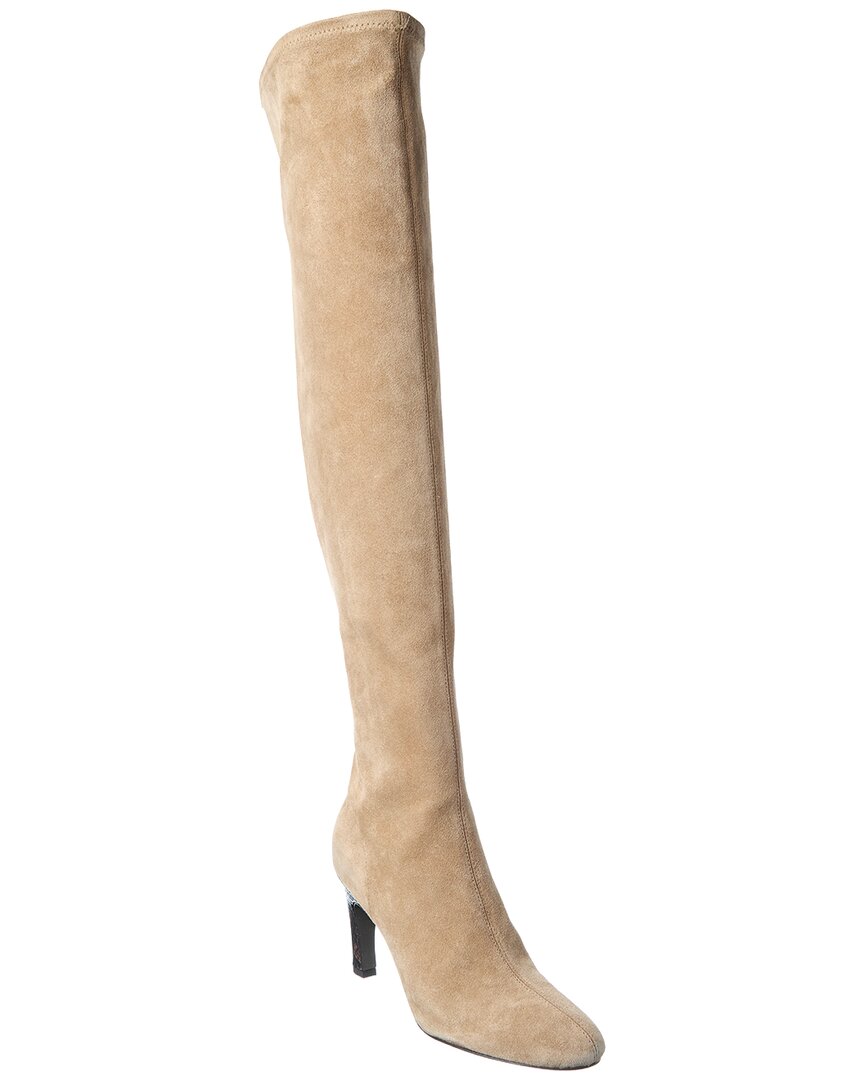 Tory Burch Stretch Suede Over-the-knee Boot In Brown