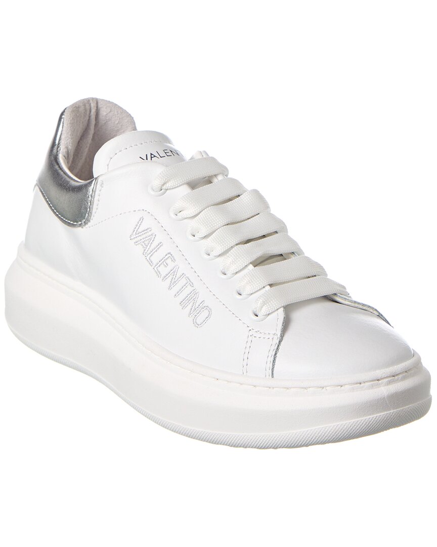 Valentino By Mario Valentino Fresia Leather Sneaker In White
