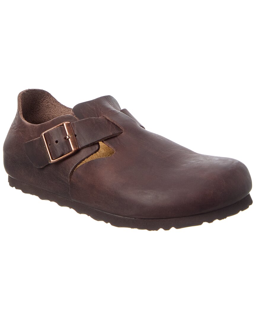 Birkenstock London Bs Narrow Oiled Leather Clog In Brown