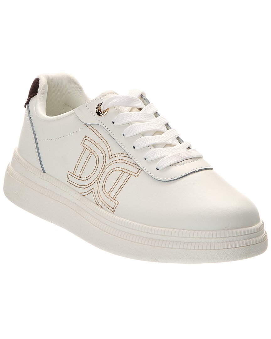 Dune London Eldi Leather Sneaker In Animal Print