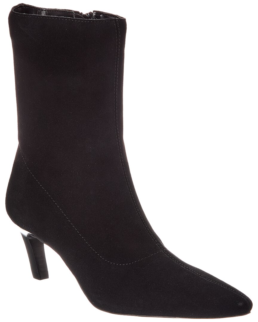 Dune London Oliya Suede Boot In Black