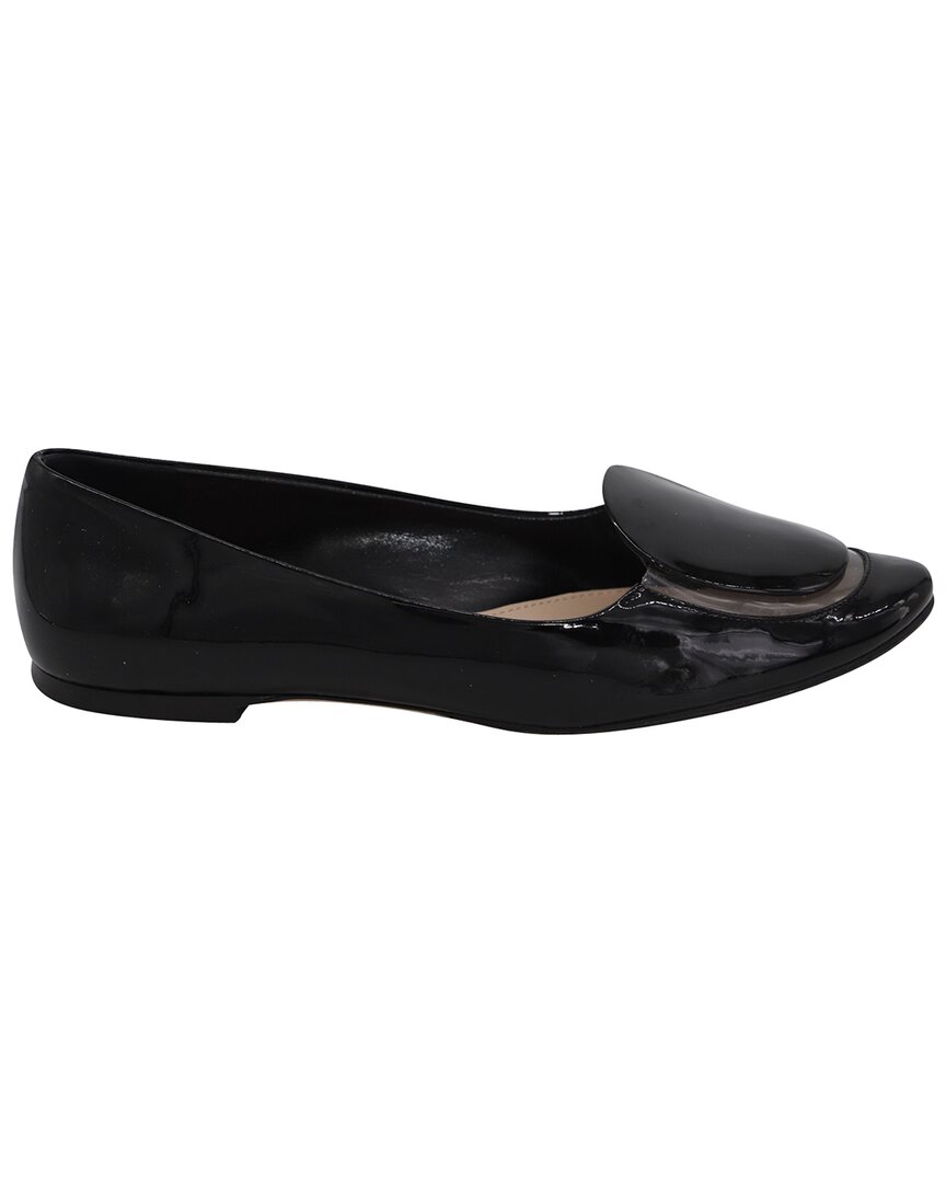 Miu Miu Women's Patent Leather Flat (authentic Pre-loved) In Black