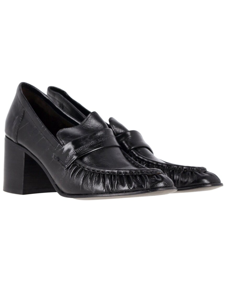 The Row Women's Leather Pleated Loafer Pump (authentic Pre-loved) In Black