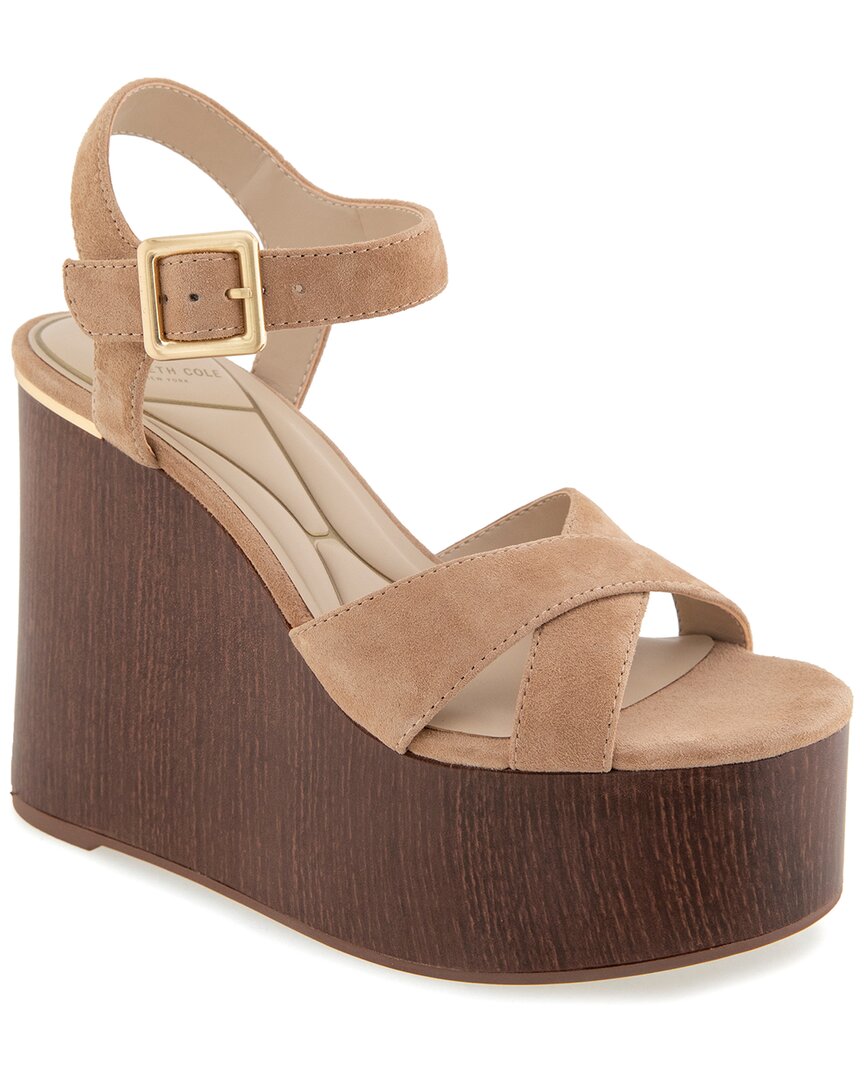 Kenneth Cole New York Taelyn Suede Sandal In Brown