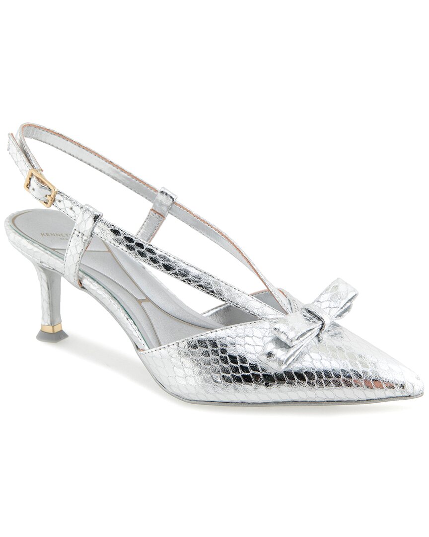 Kenneth Cole New York Umayra Snakeskin Pump In Silver
