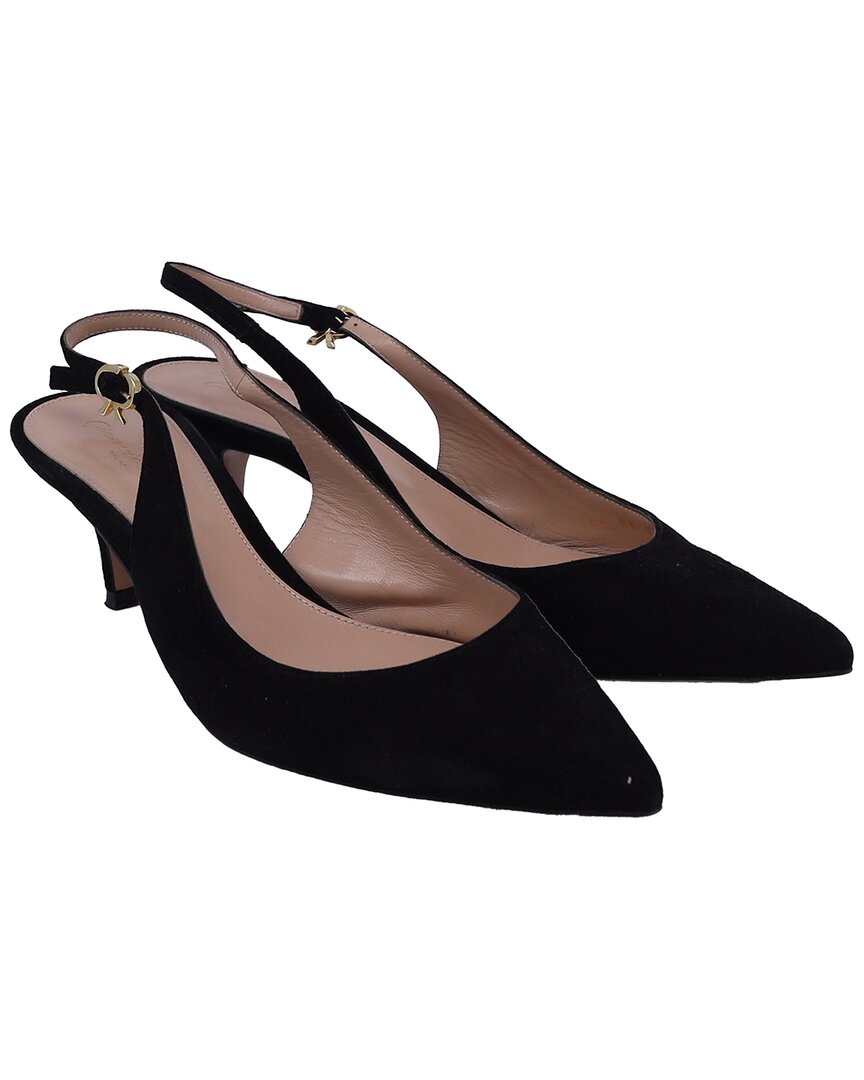 Gianvito Rossi Women's Suede Robbie 55 Slingback Pump (authentic Pre-loved) In Multi