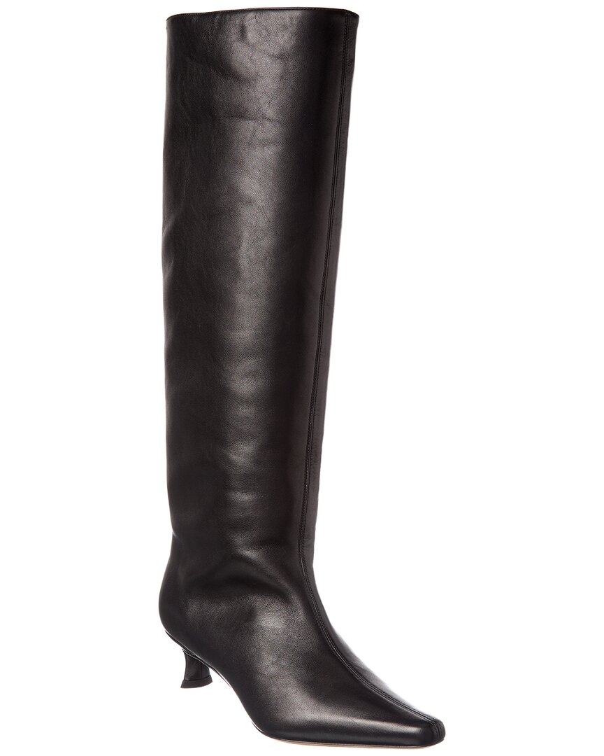By Far Stevie Kitten Leather Knee-high Boot In Multi