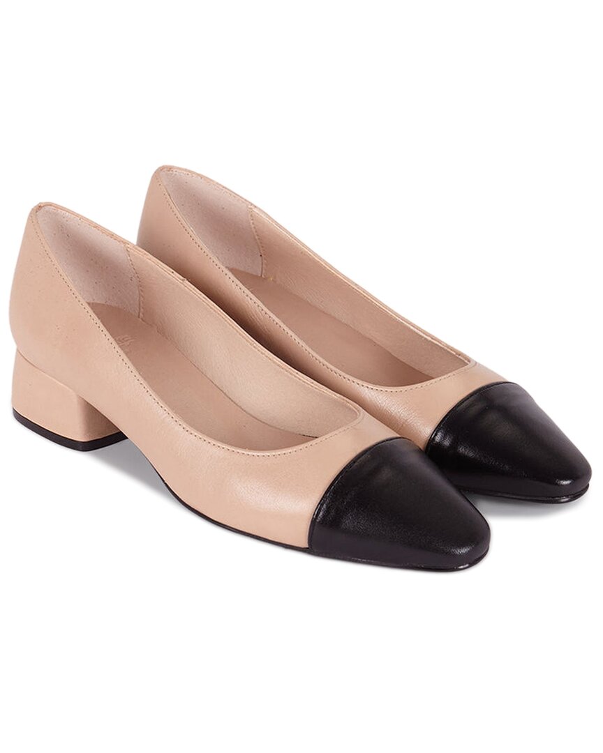 Menina Step Belle Leather Pump In Black