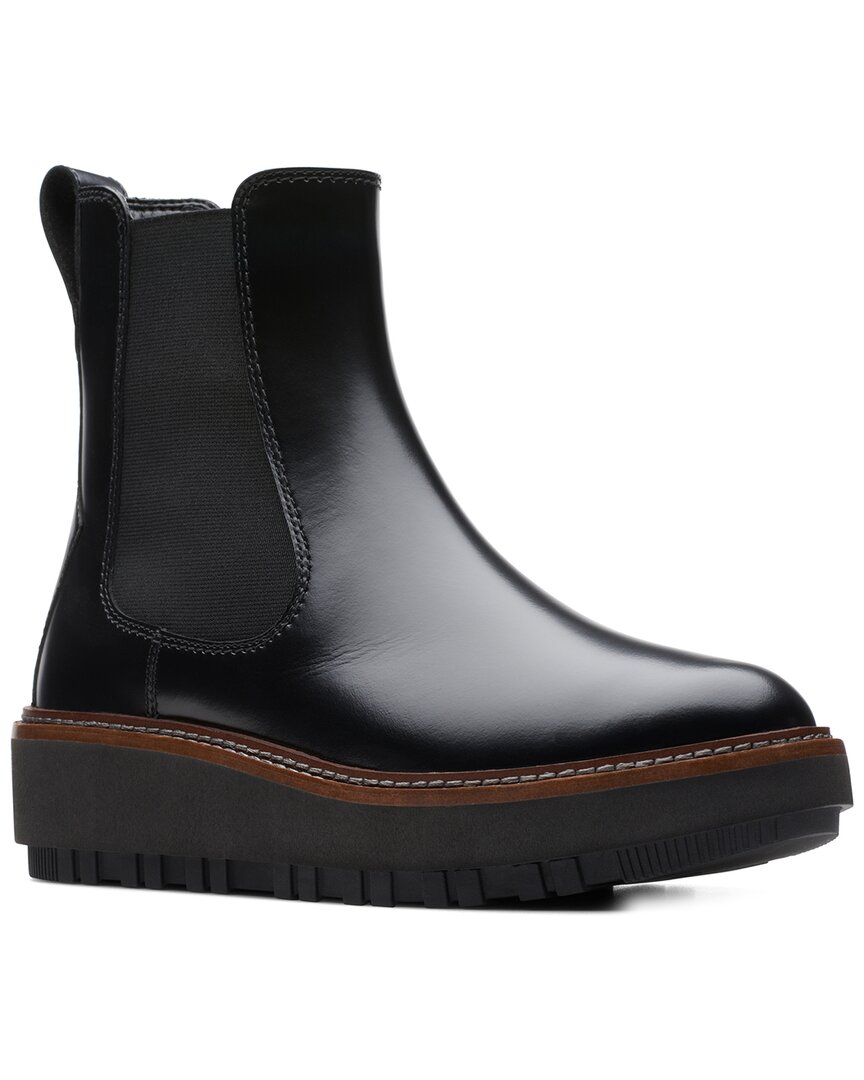Clarks Orianna Leather Boot In Black