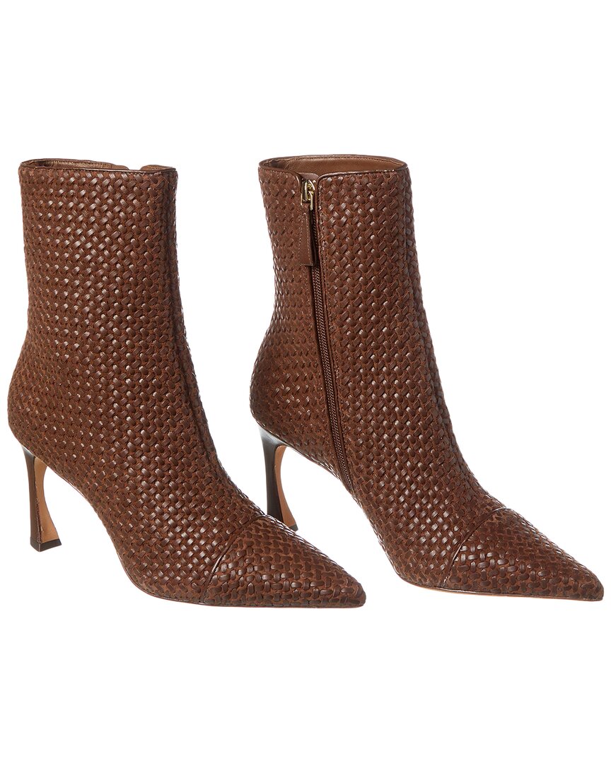 Alexandre Birman Myra Tresse Woven Leather Booties
