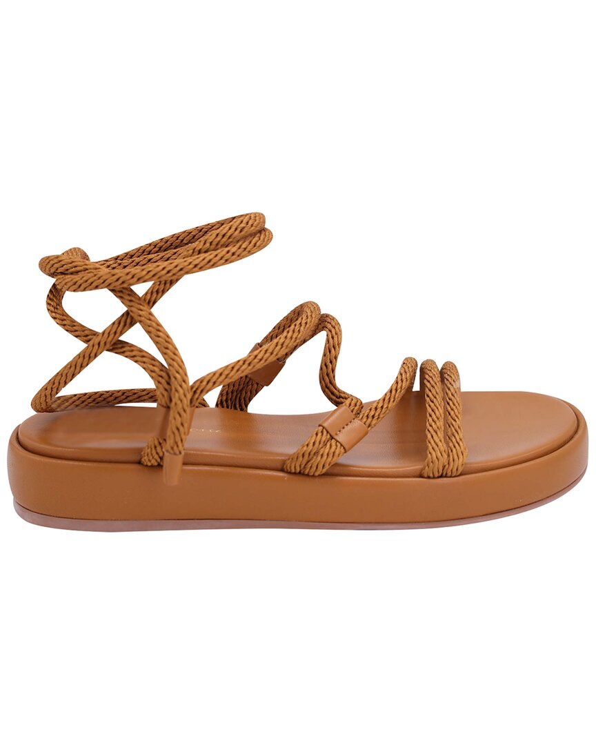 Gianvito Rossi Women's Leather Lace-up Rope Sandal (authentic Pre-loved) In Multi