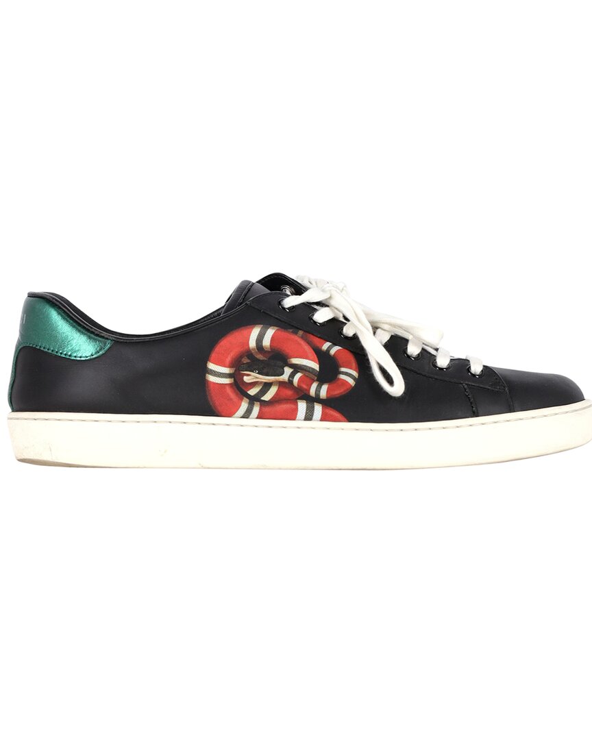 Gucci Men's Leather Kingsnake Ace Sneaker (authentic Pre-loved) In Multi