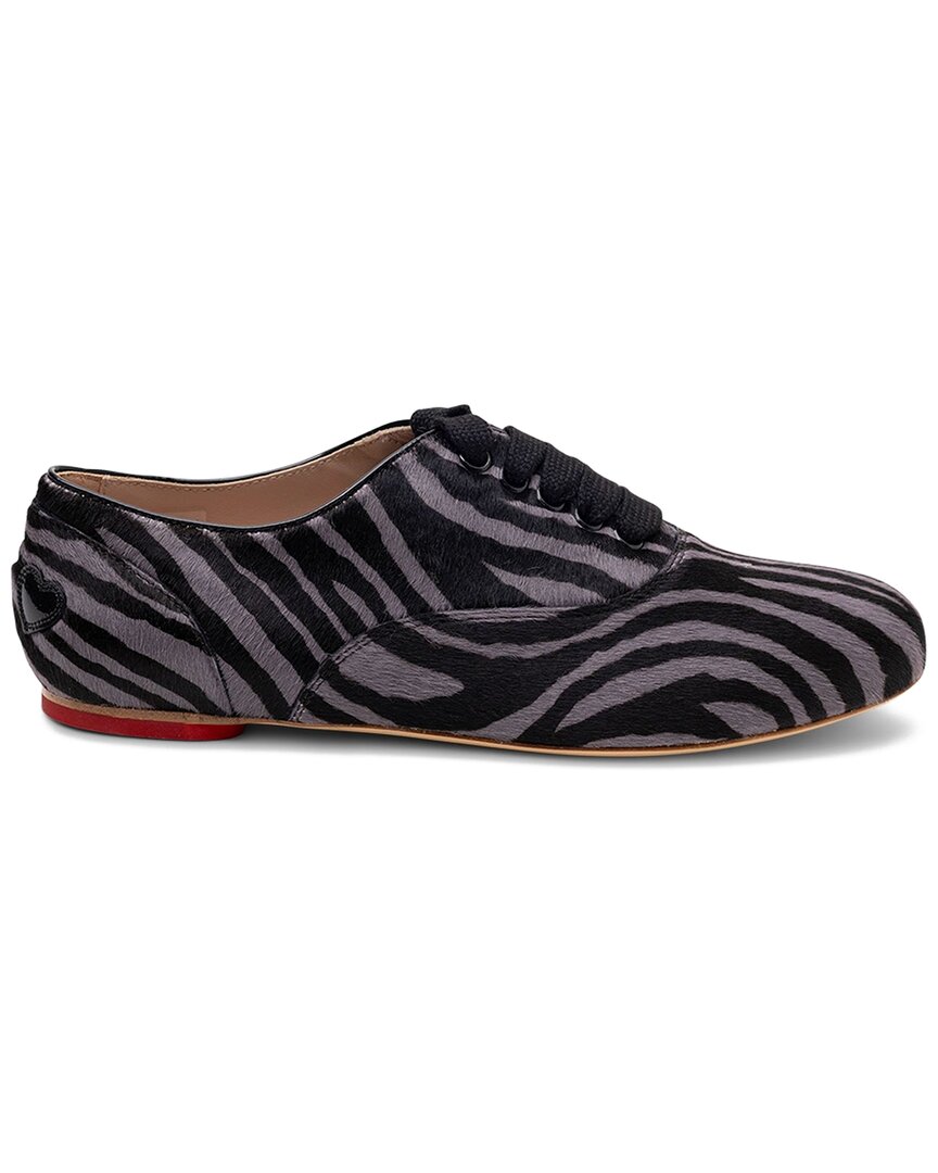 Hogan Zebra-print Lace-up Sneakers In Black
