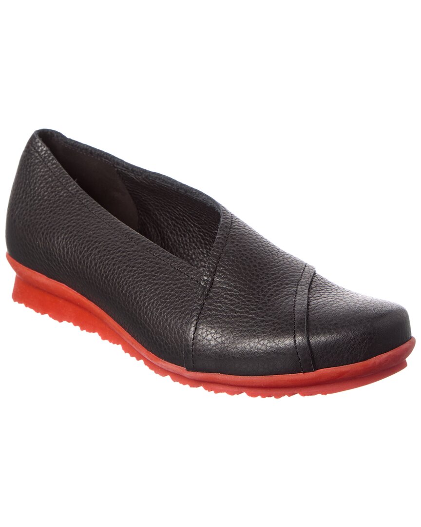 Arche Barome Leather Flat In Black