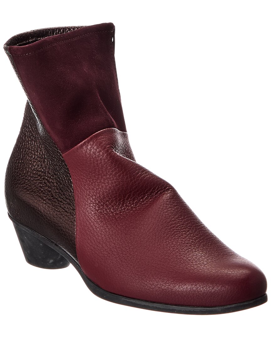 Arche Cynaba Leather & Suede Boot In Red
