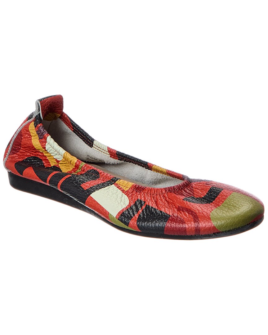Arche Laius Leather Flat In Red