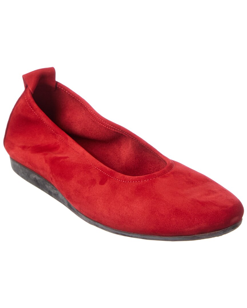 Arche Laius Leather Flat In Red