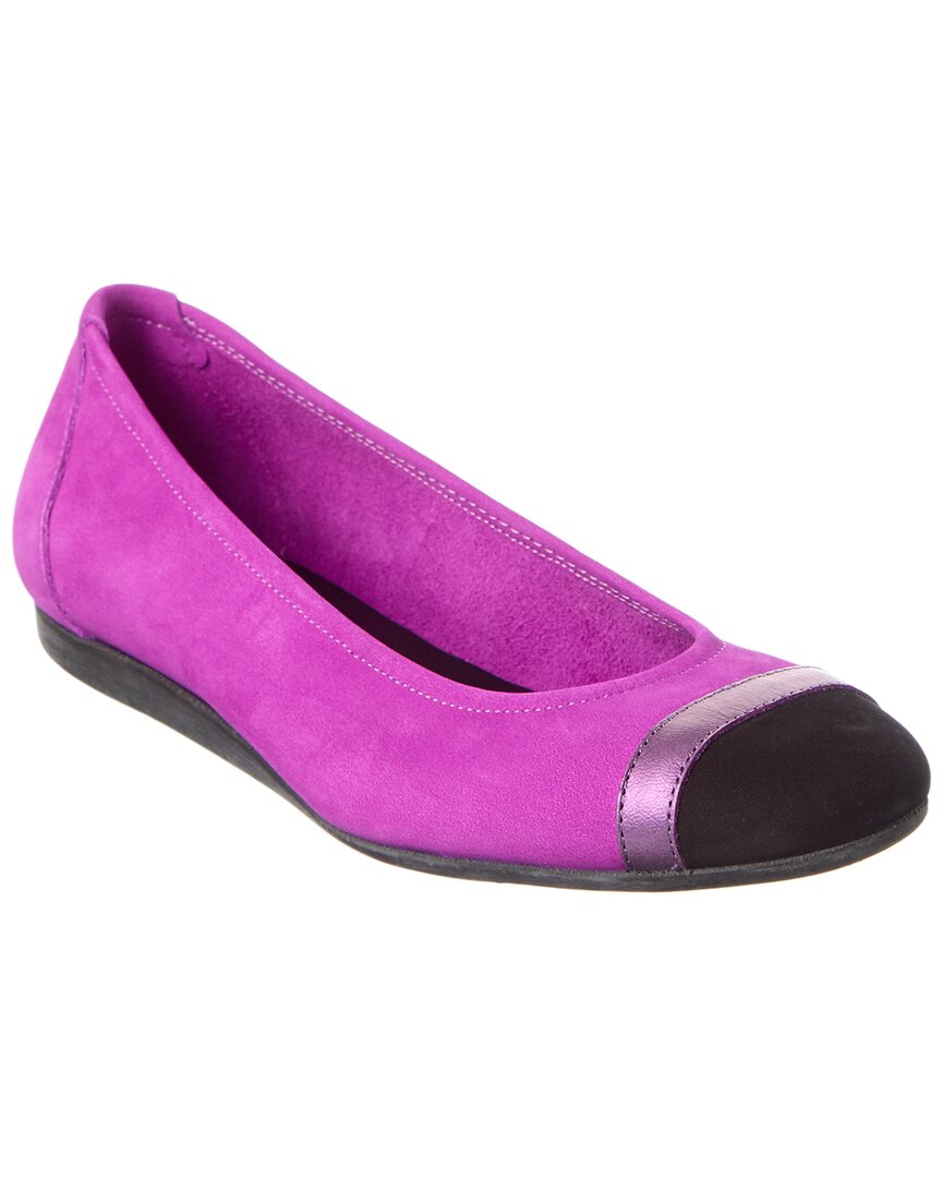 Arche Lamsoa Leather Flat In Purple