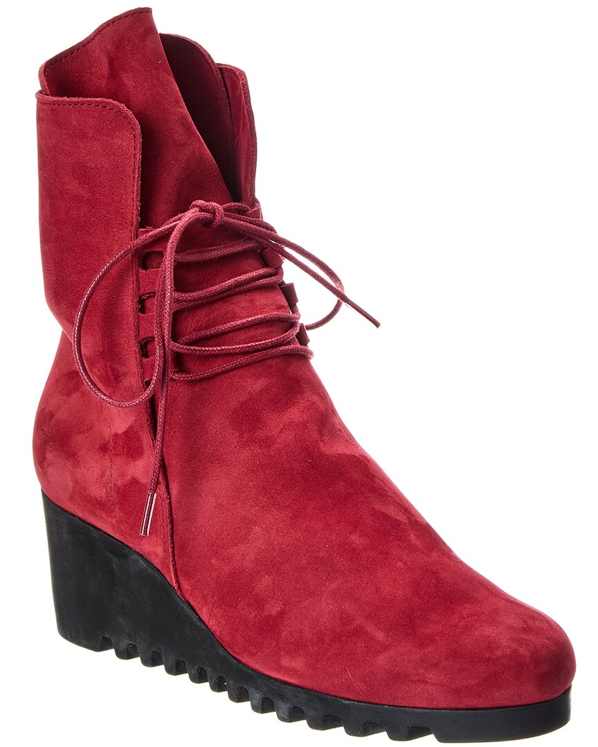 Arche Larina Suede Boot In Red