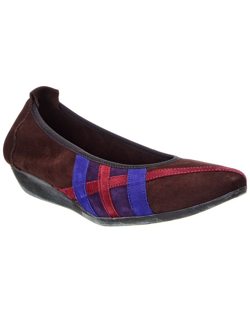 Arche Onyter Leather Flat In Brown