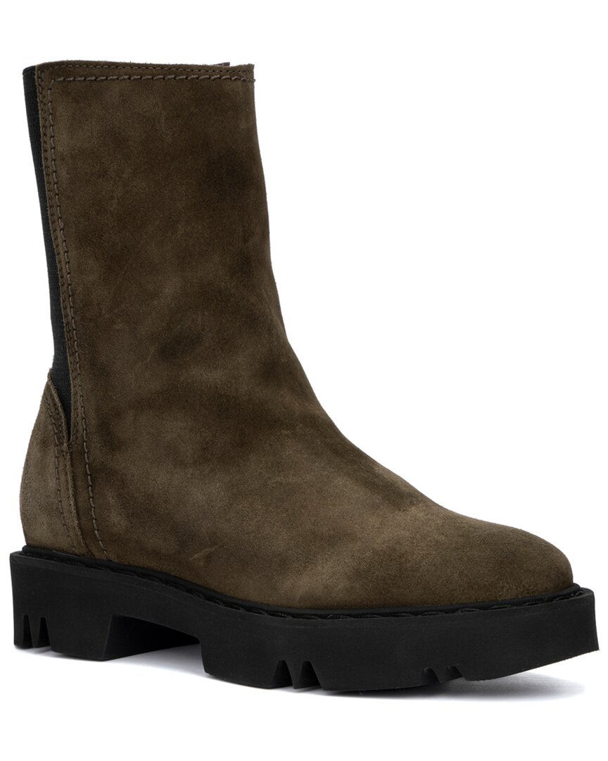 Aquatalia Henlsey Weatherproof Suede Boot In Green