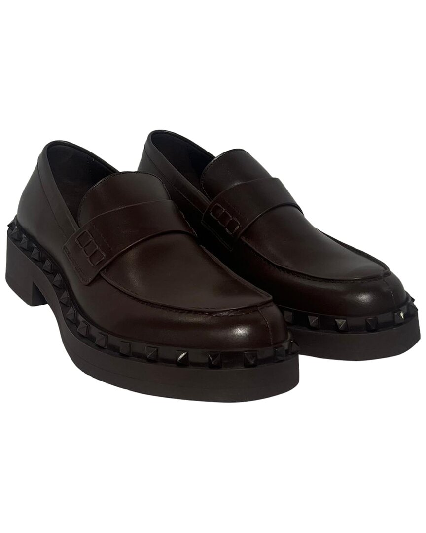 Valentino Men's Leather Rockstud M-way Loafer (authentic Pre-loved)