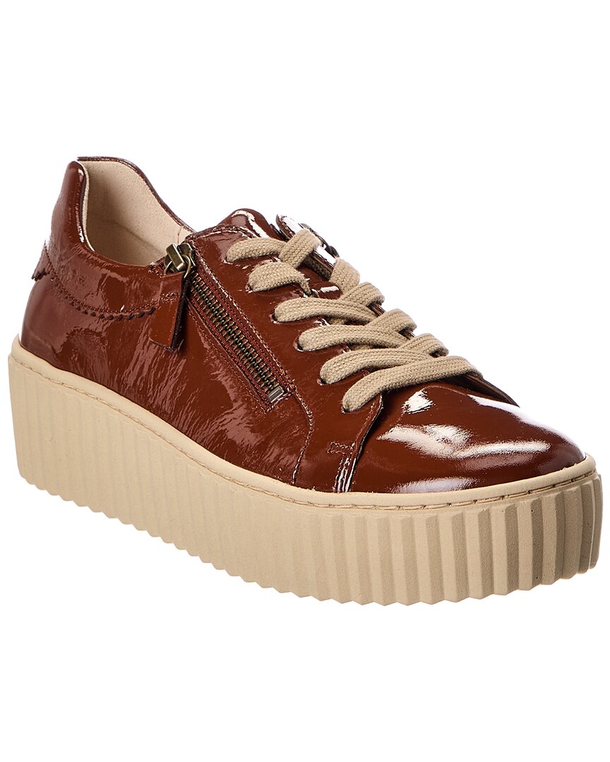 Gabor Patent Sneaker In Brown