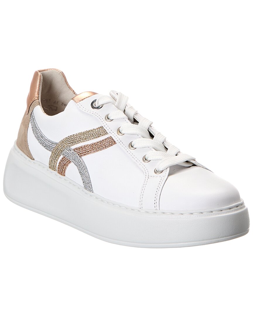 Gabor Leather Sneaker In White