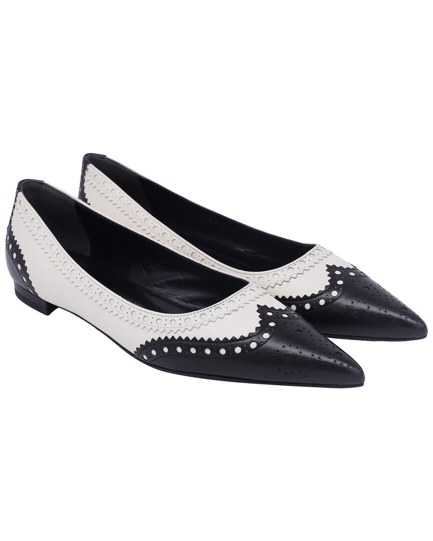 Gucci Women's Leather Brogue Ballet Flat (authentic Pre-loved) In Multi