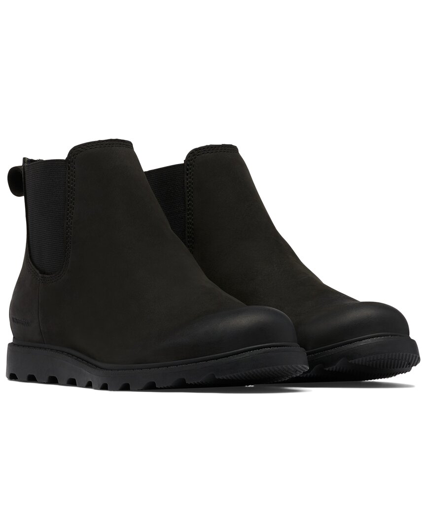 Sorel Ainsley Chelsea Weatherproof Leather Boot In Black