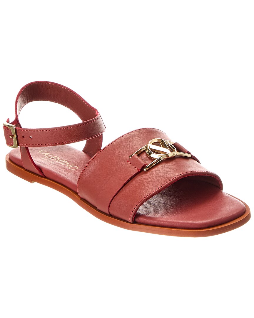Valentino By Mario Valentino Cecilia Leather Sandal In Red