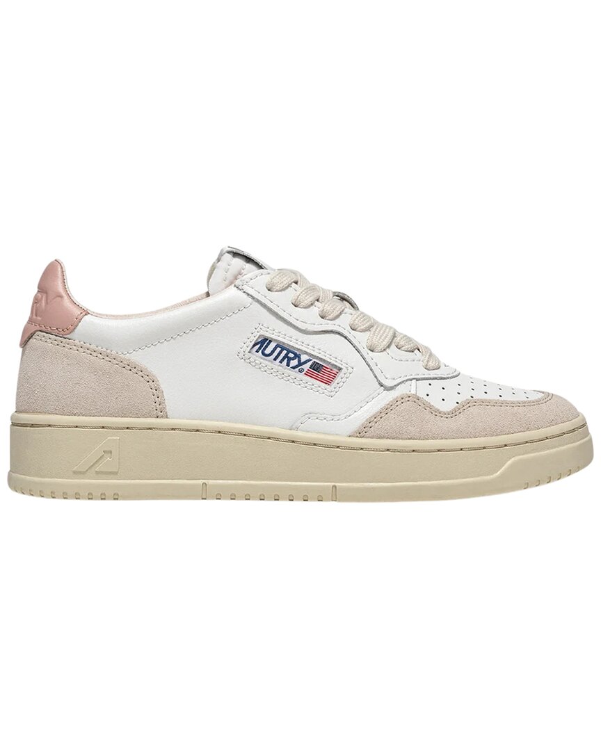 Autry White Lace Up Sneakers In Neutral