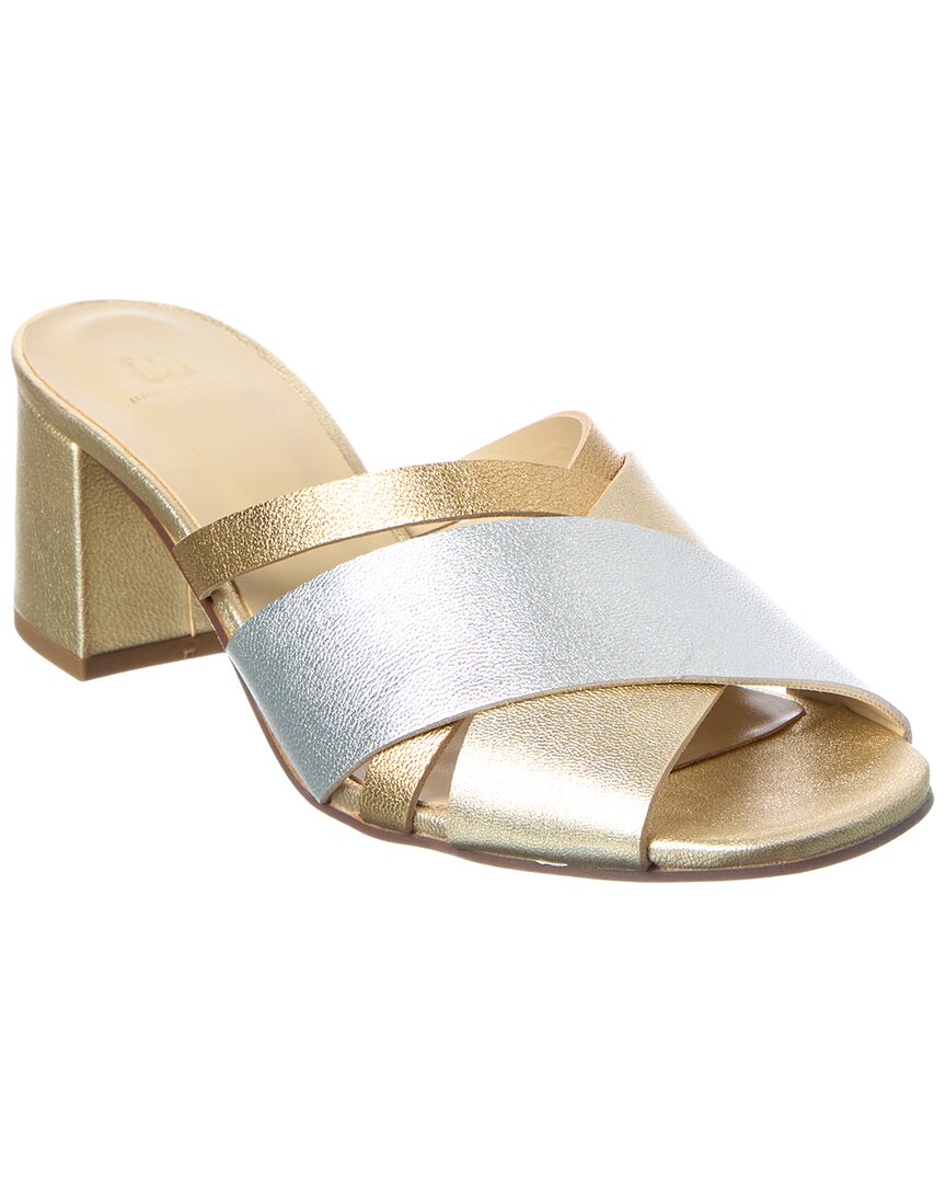 M By Bruno Magli Jana Leather Sandal In Metallic