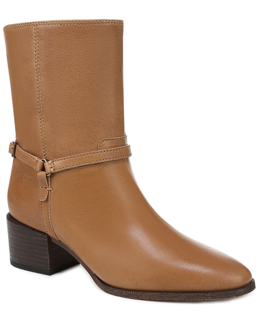 Franco Sarto L-kian Leather Bootie In Brown