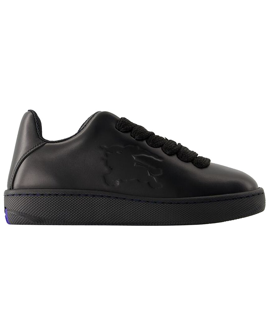 Burberry Women's Calfskin Leather Lf Box Sneaker (authentic Pre-loved) In Black