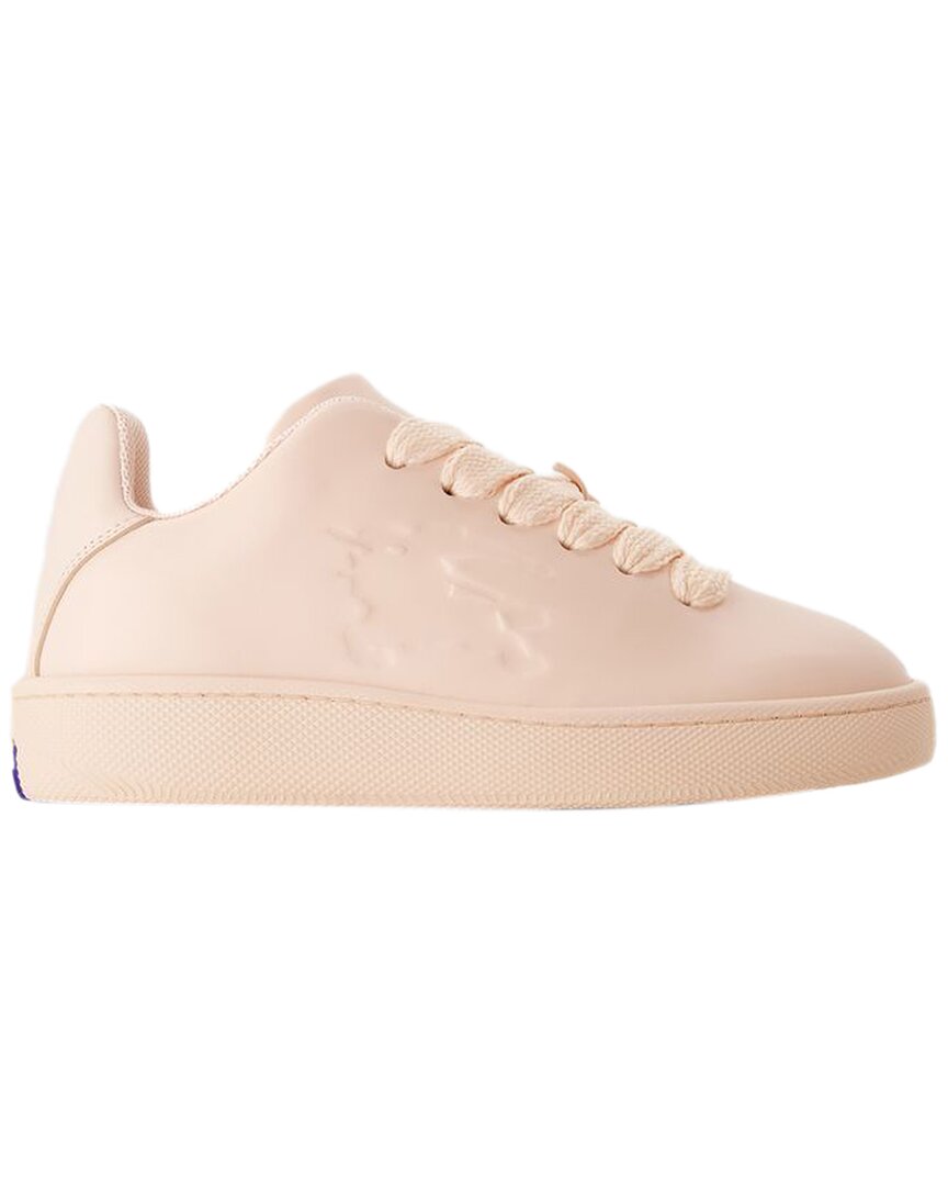 Burberry Women's Calfskin Leather Lf Box Sneaker (authentic Pre-loved) In Neutral