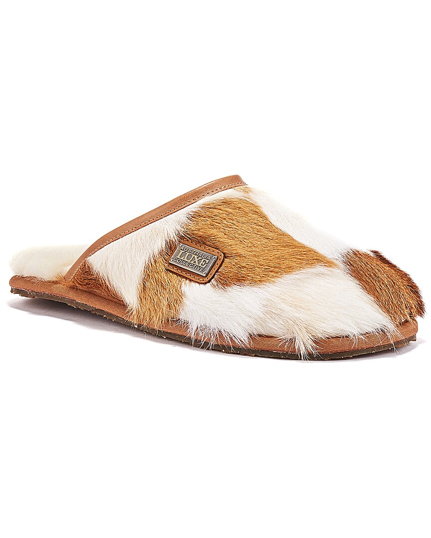 Australia Luxe Collective Heiress Leather Slipper In Brown